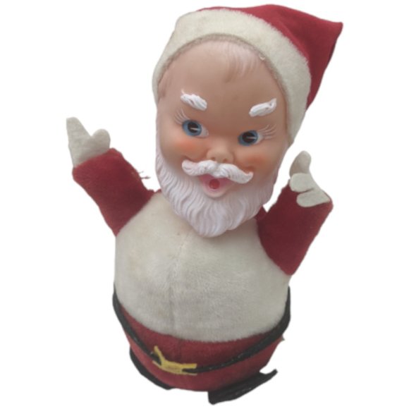 Gund Roly Poly Santa Rubber Face Gunderful Creation Musical Chime Doll Japan Vtg - Picture 11 of 16